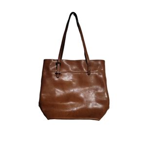 Szone Brown Leather Tote Bag